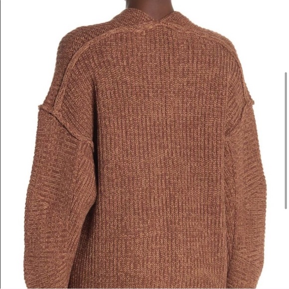 Free People High Hopes Knit Cardigan in Brown NWOT - Picture 3 of 6